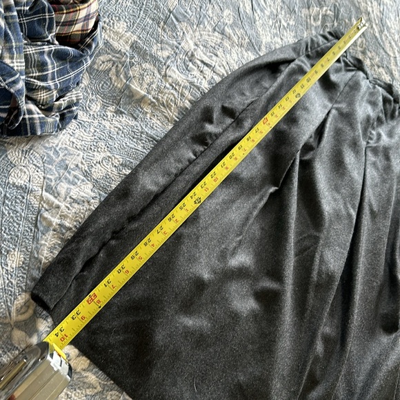 Vintage 100% virgin wool 14 Barry Bricken charcoal midi length fully lined skirt - Picture 4 of 7